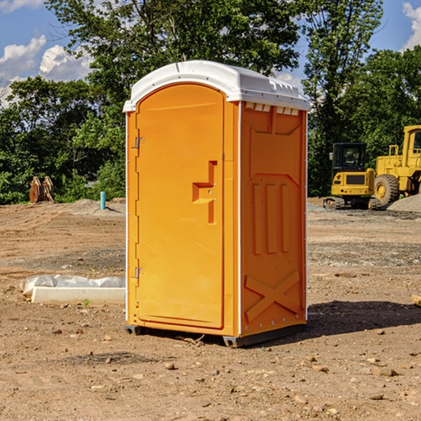 how often are the portable restrooms cleaned and serviced during a rental period in Edwardsville